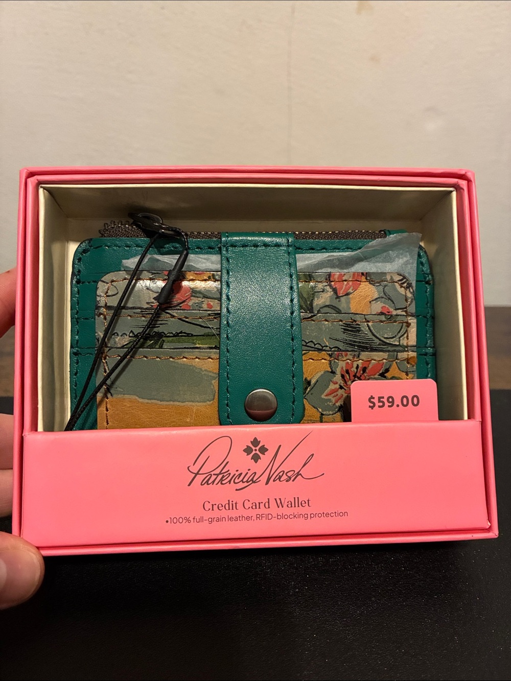 NWT Patricia Nash Leather Credit Card Wallet